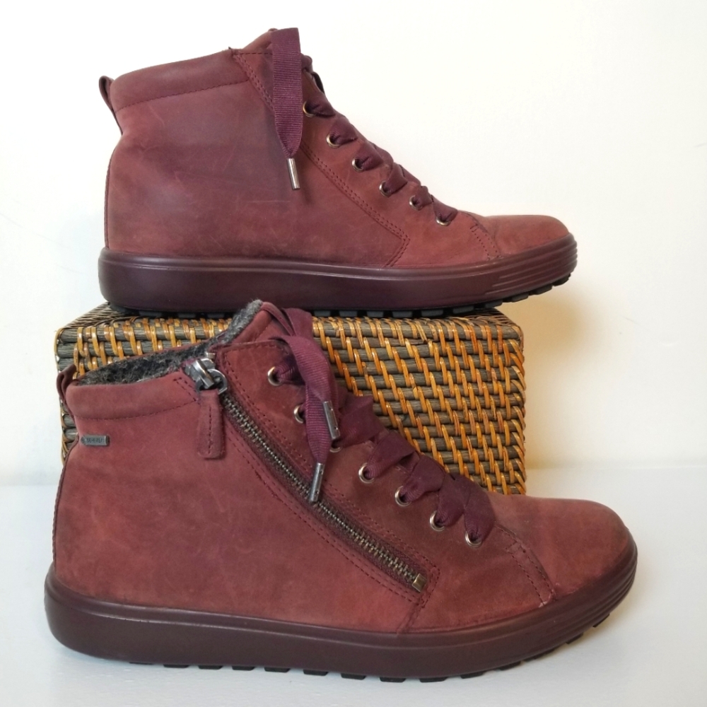 Ecco Nubuck Leather Soft 7 Tred Gore-Tex High-Top Boots